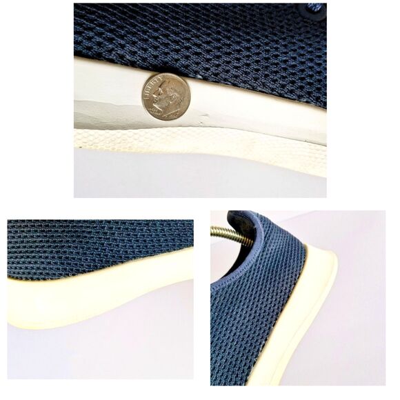 ALLBIRDS Women's Tree Runners Sz 10 40.5 Blue White Soles Lace Up Sneakers - Picture 12 of 14